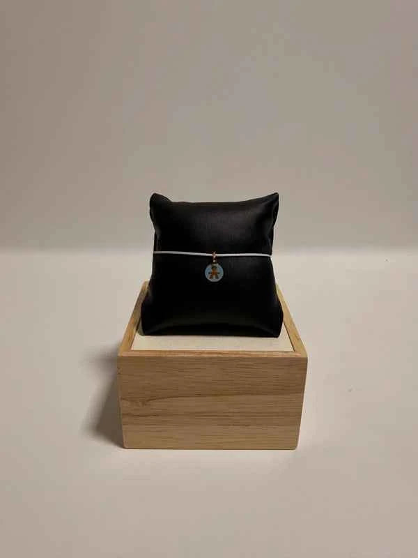 Pendentif en or enfant garçon – Or 750 – Émail bleu