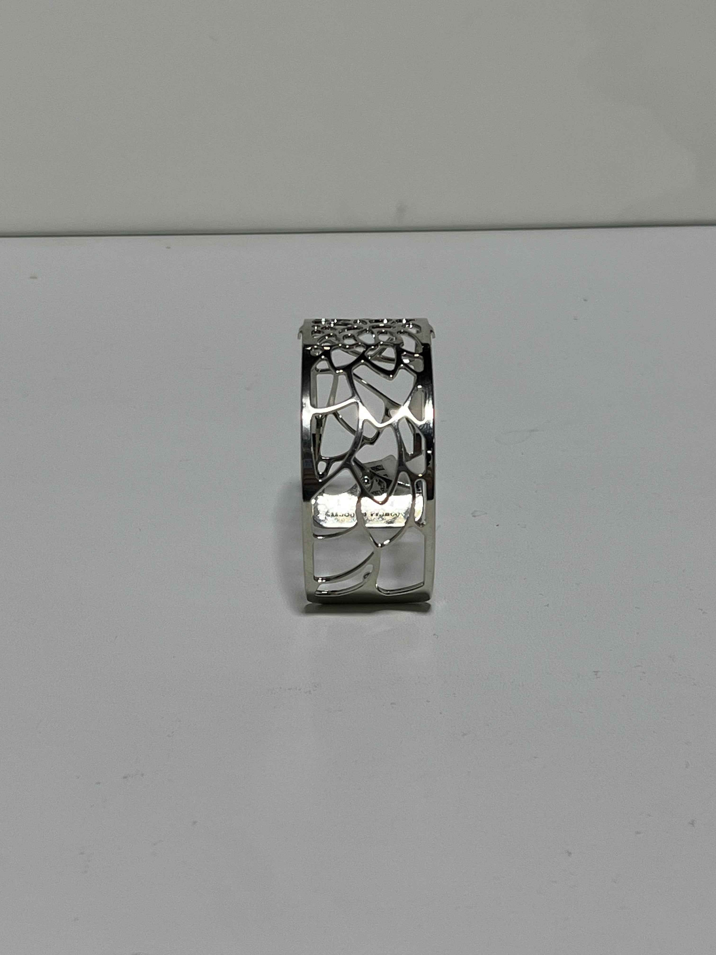 Bracelet Les Georgettes argenté à motif floral