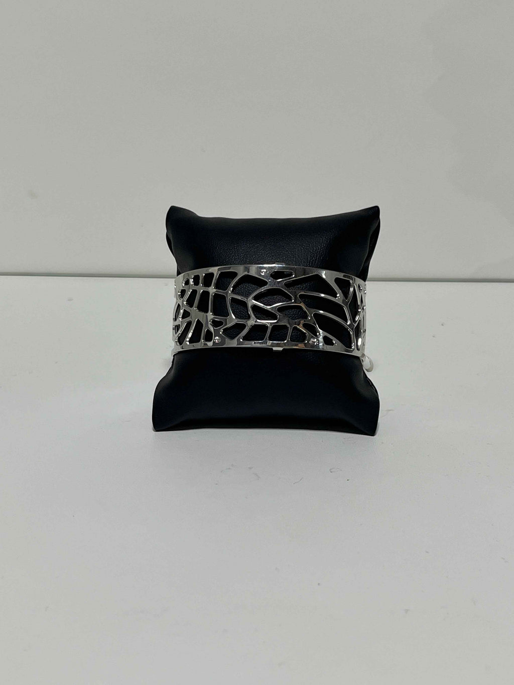 Bracelet Les Georgettes argenté largeur 2,5 cm