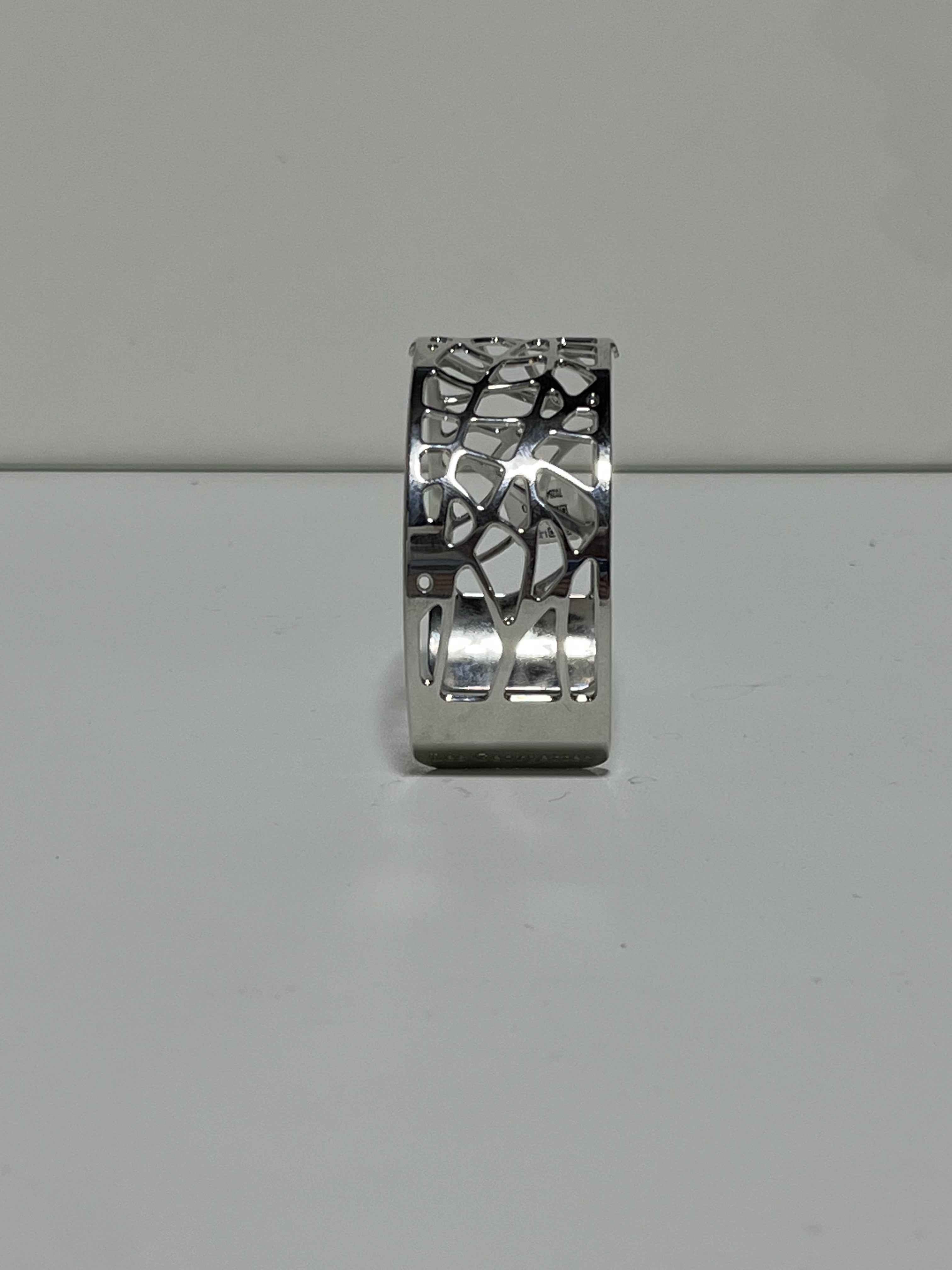 Bracelet Les Georgettes argenté largeur 2,5 cm
