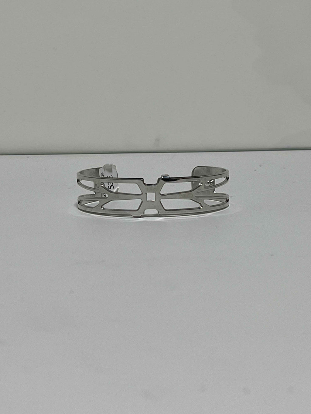 Bracelet manchette ajouré – argenté