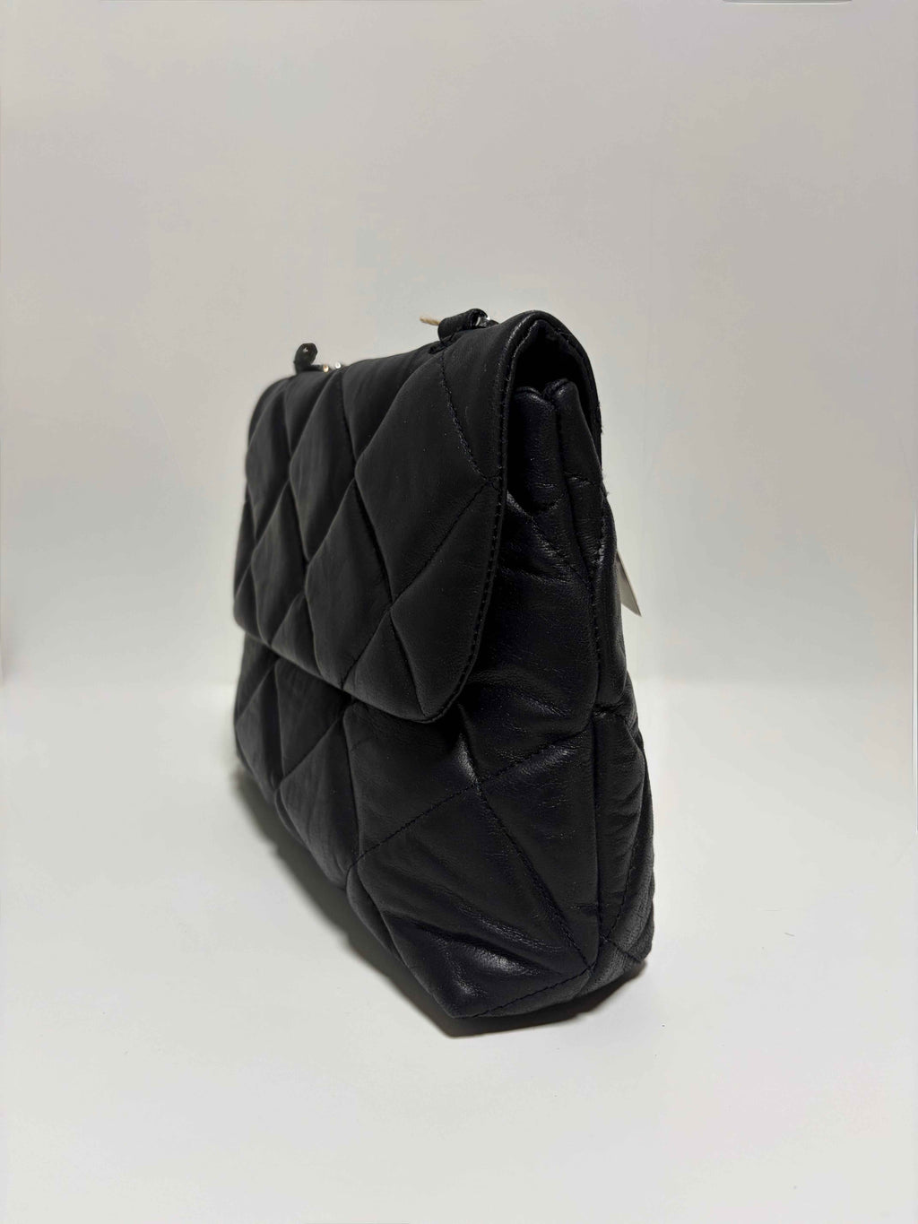 Sac à main en Cuir Noir Matelassé