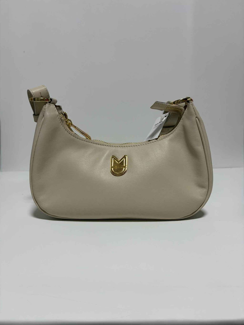 Sac Baguette en Cuir Beige