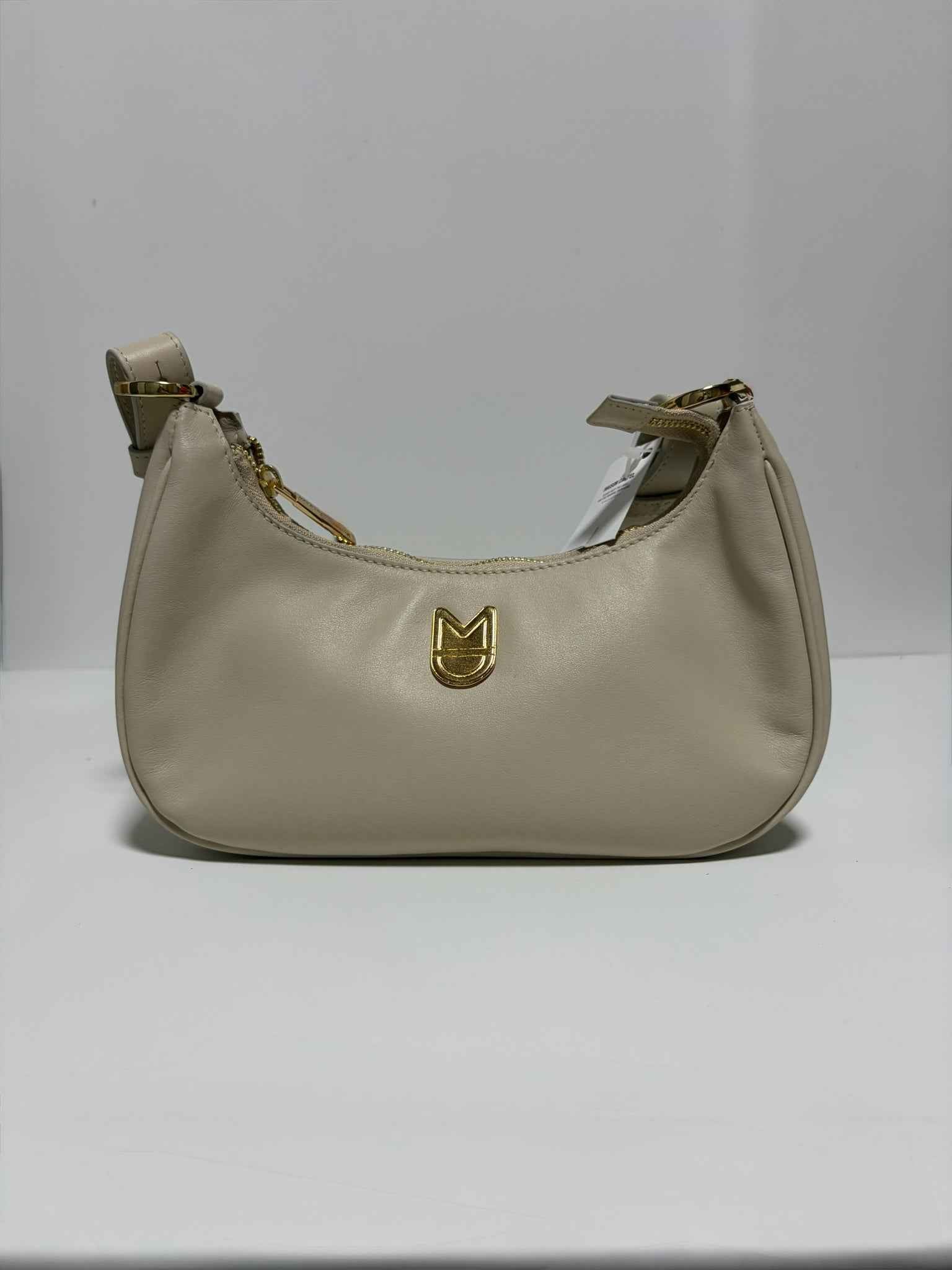 Sac Baguette en Cuir Beige