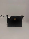 Pochette en cuir Noir Gold