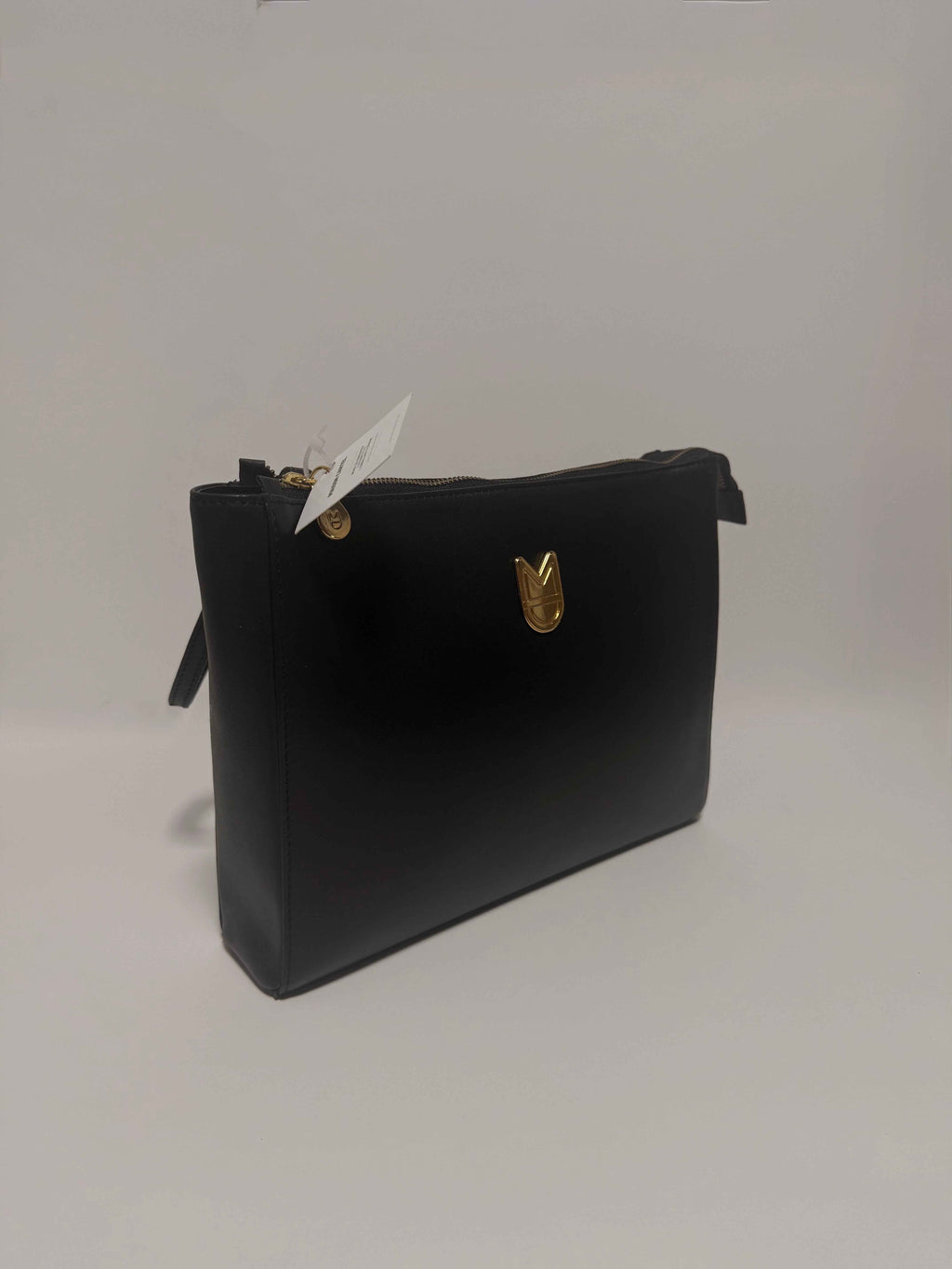 Pochette en cuir Noir Gold