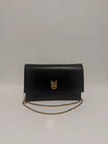 Sac à main en Cuir Noir Gold