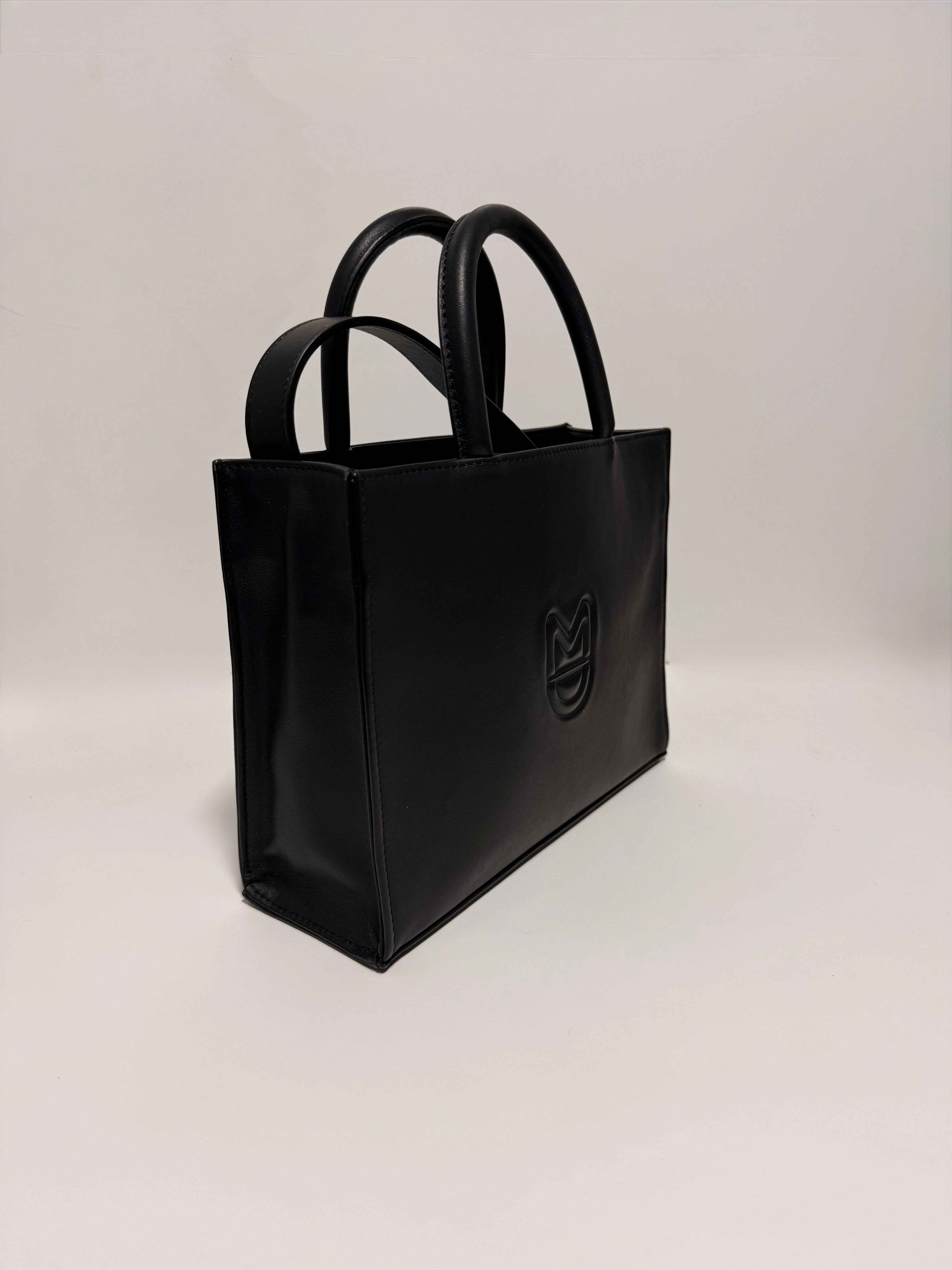Sac Rigide en Cuir Noir