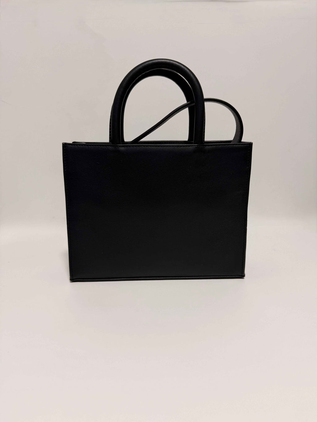 Sac Rigide en Cuir Noir