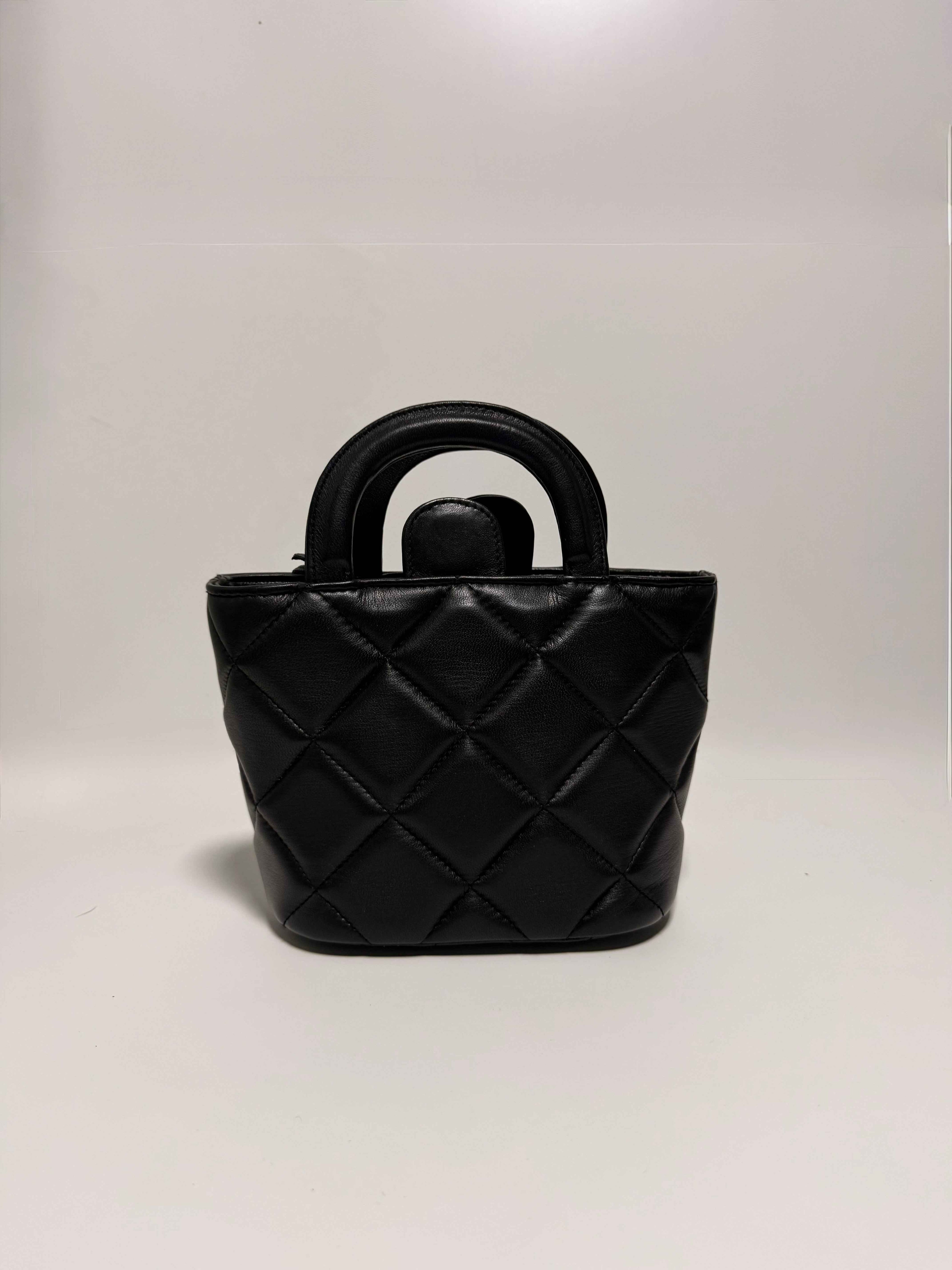 Petit Sac Cuir Noir avec Pochette Intégrée