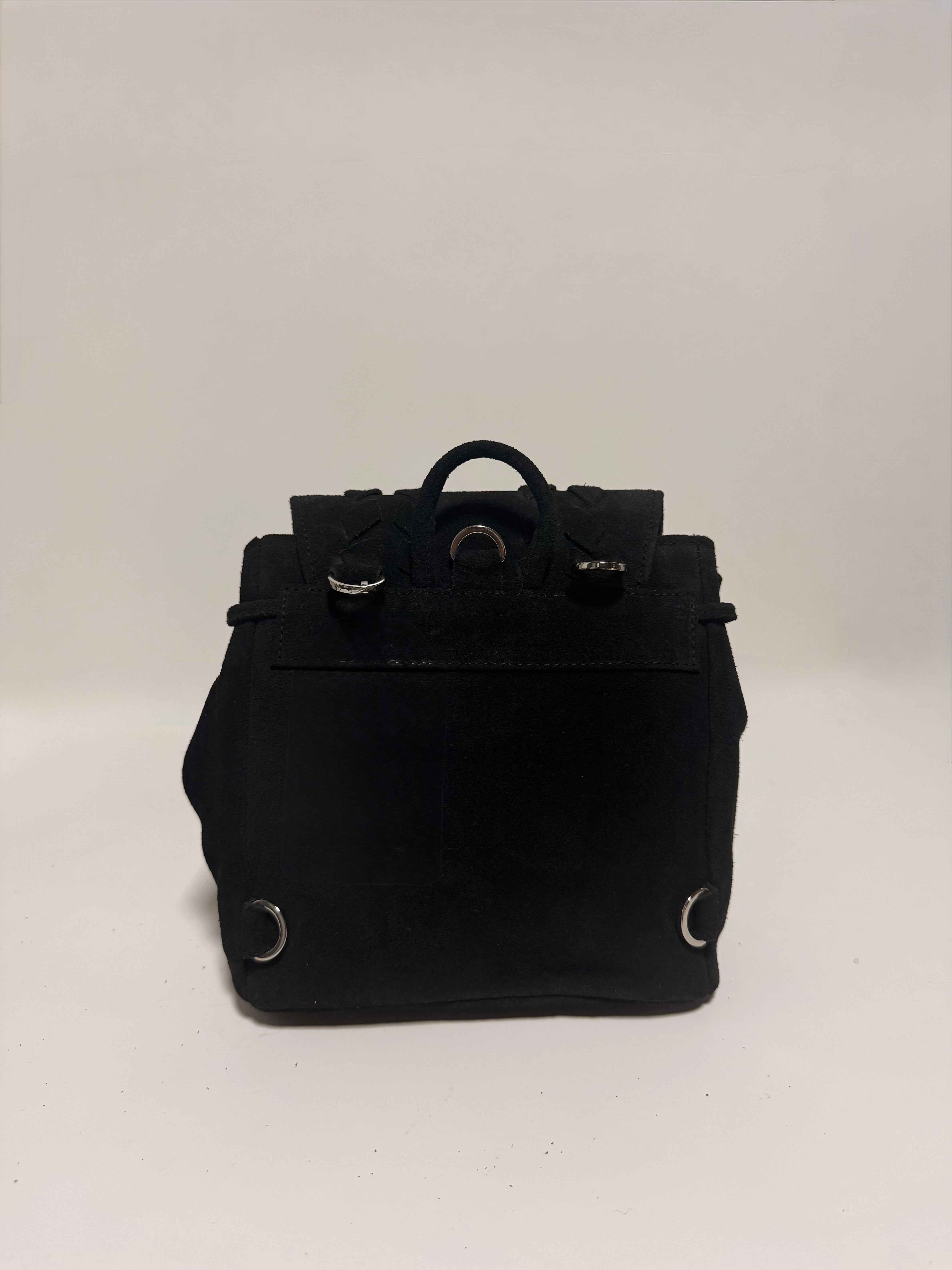 Sac À Dos en Daim Noir