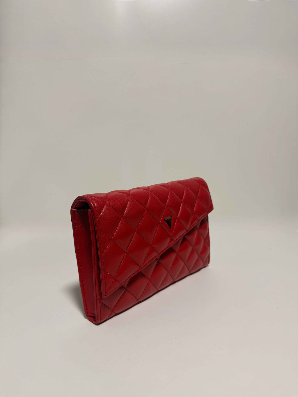 Pochette en Cuir Rouge Mat