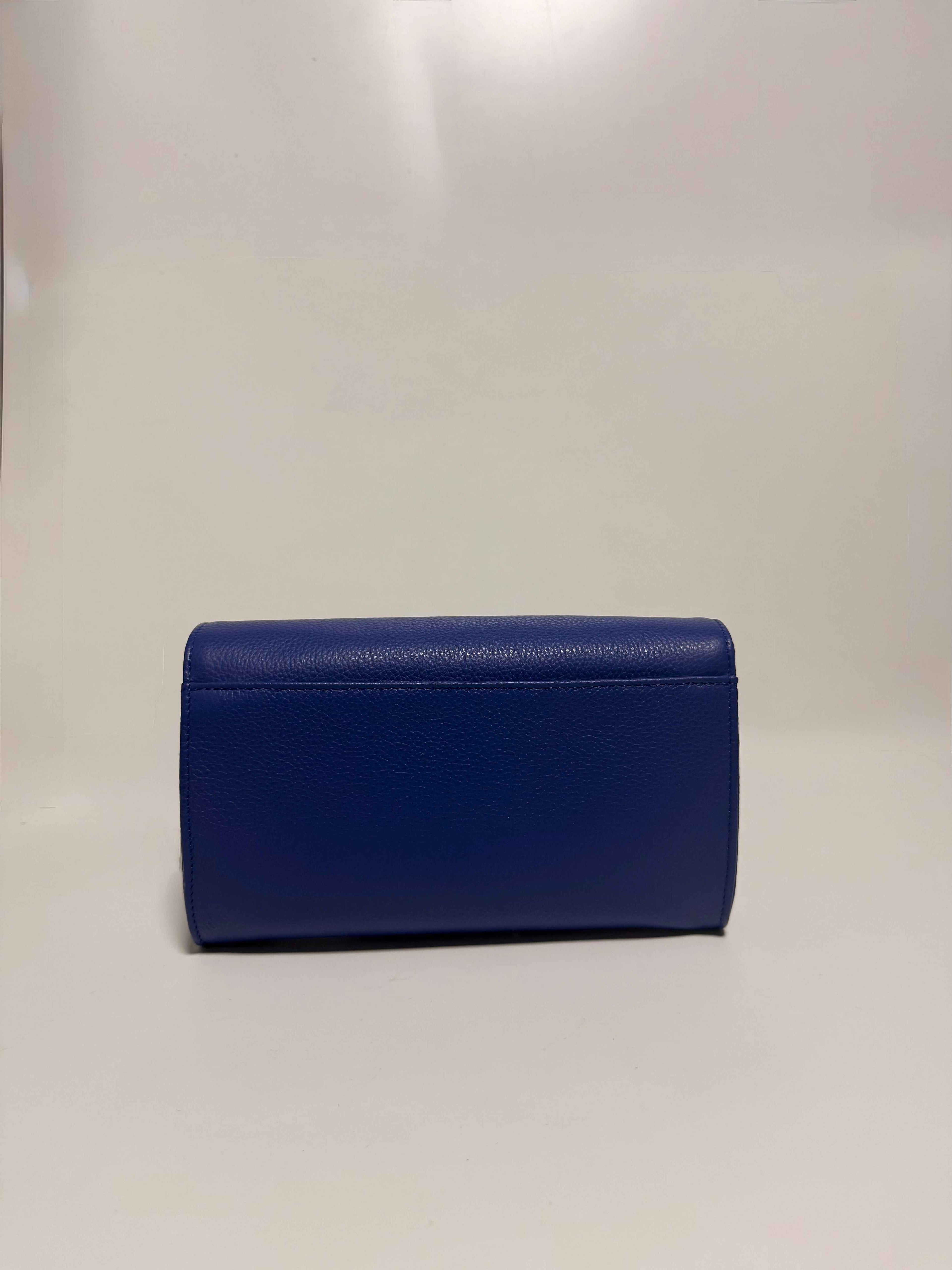 Sac Pochette Cuir Bleu