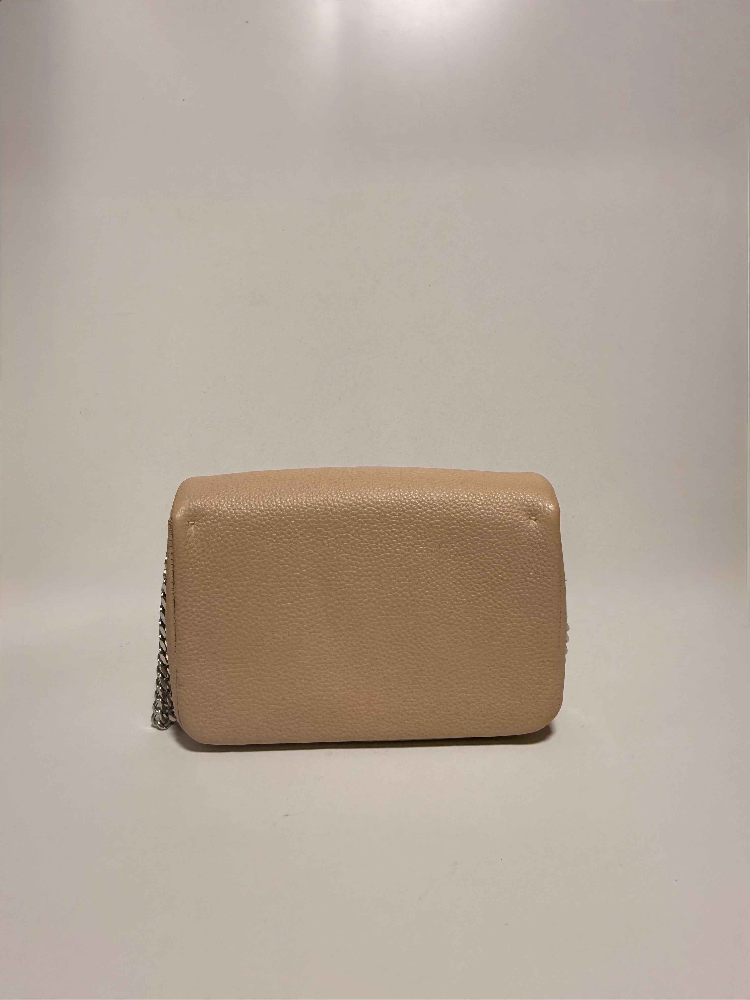 Petit Sac à Main en Cuir Légèrement Pailleté
