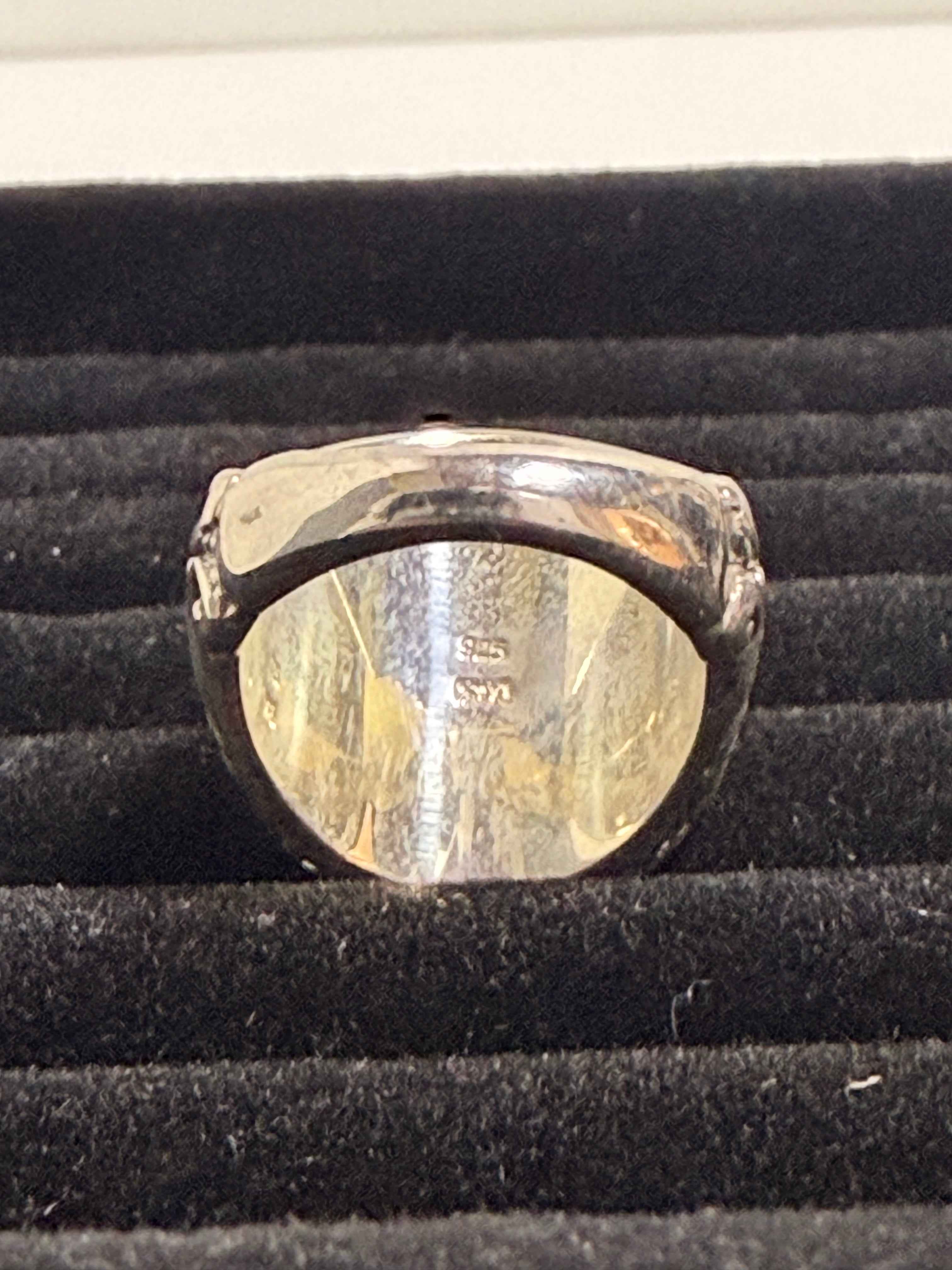 Bague en argent massif 925 – Motif floral oriental gravé