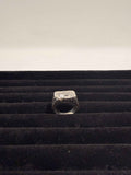 Bague en argent massif 925 ornée d'une pierre - Allure asymétrique