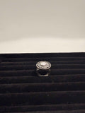Bague chevalière en argent massif 925 – Motif soleil – Pierre claire