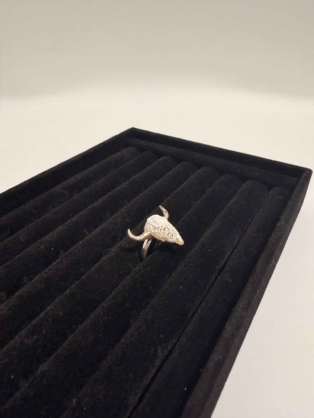 Bague tête de taureau en argent massif 925 – Style bohème / western