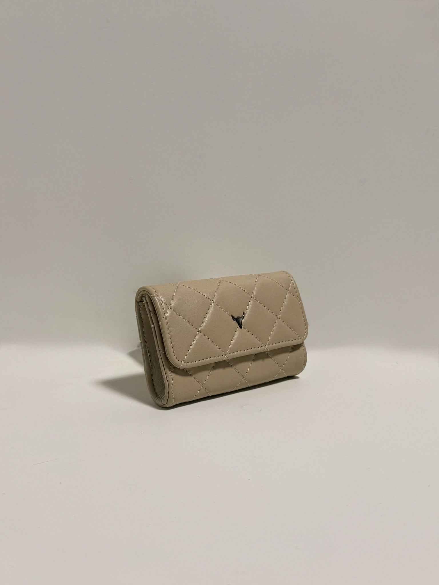 Porte Monnaie Agneau Beige