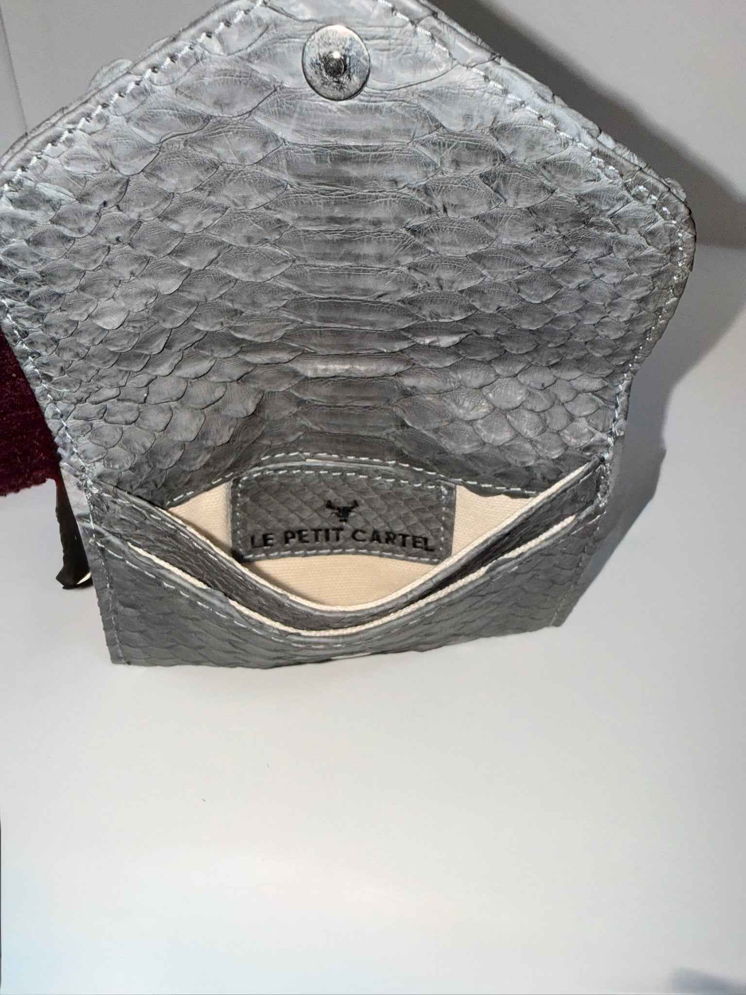 Porte Monnaie Python Cool Grey
