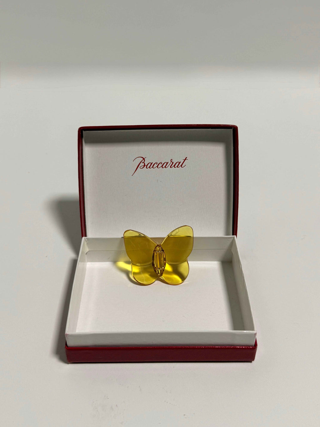 Broche Baccarat Papillon – cristal topaze & or 750