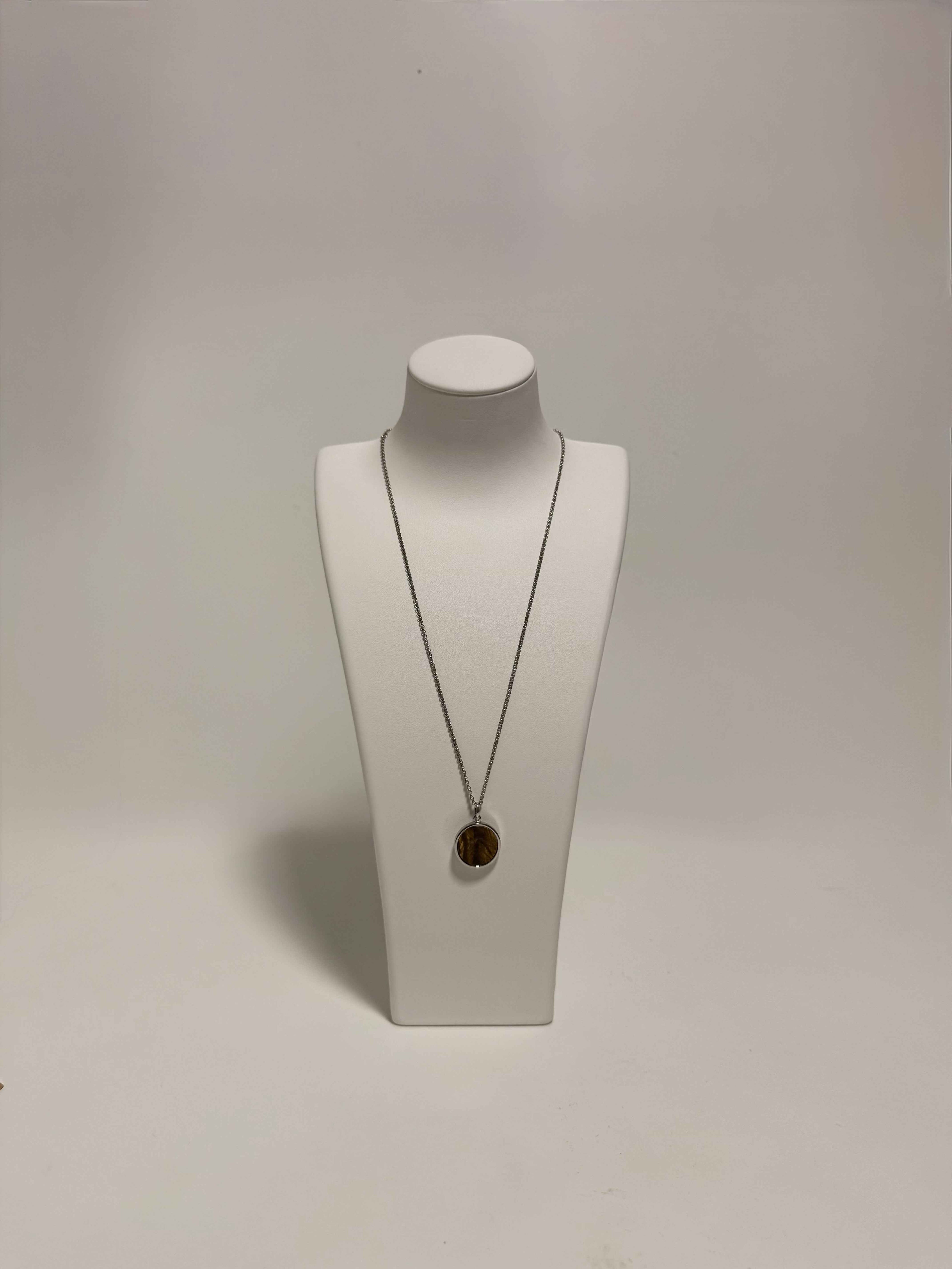 Collier avec Pendentif Marron